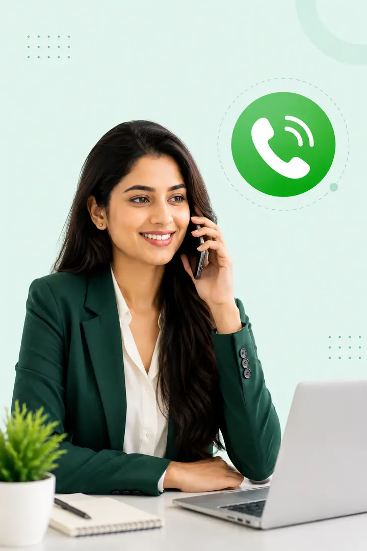 Professional woman on a business call